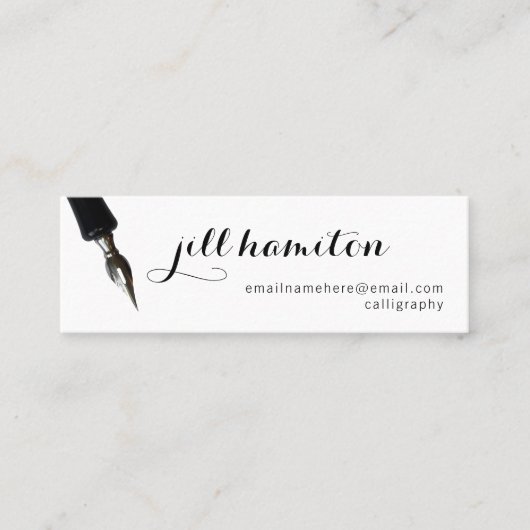 Calligrafie Mini Visitekaartje (Voorkant)