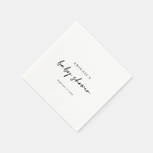 Calligrafie Modern Elegant Baby shower Napkins Servet (Hoek)