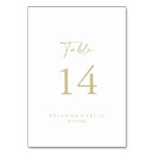 Calligrafie Modern Elegant Gold Wedding Kaart (Achterkant)