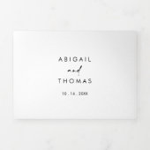 Calligrafie Modern Elegant Wedding Drieluik Uitnodiging (Cover)