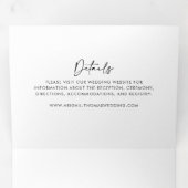 Calligrafie Modern Elegant Wedding Drieluik Uitnodiging (Binnenzijde eerst)