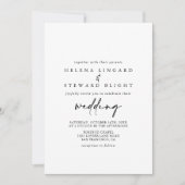 Calligrafie Modern Elegant Wedding   Kaart (Voorkant)
