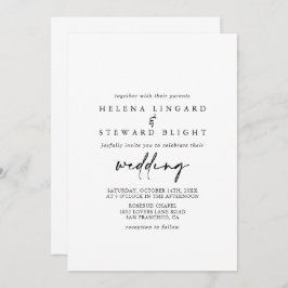 Calligrafie Modern Elegant Wedding   Kaart