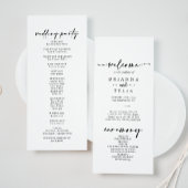 Calligrafie Modern Elegant Wedding Programmakaart