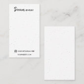 Calligrafie Modern Polka Dot Jewelry Display  Visitekaartje (Voorkant / Achterkant)