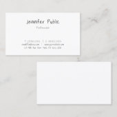 Calligrafie Moderne Elegant Minimalist Sjabloon Visitekaartje (Voorkant / Achterkant)