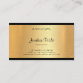 Calligrafie Moderne Faux Gold Hand Script Text Coo Visitekaartje (Achterkant)