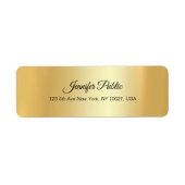 Calligrafie Moderne script Elegant Gold Clean Etiket (Voorkant)