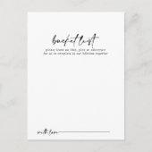 Calligrafie Moderne Wedding Bucket List-kaarten Briefkaart (Voorkant)