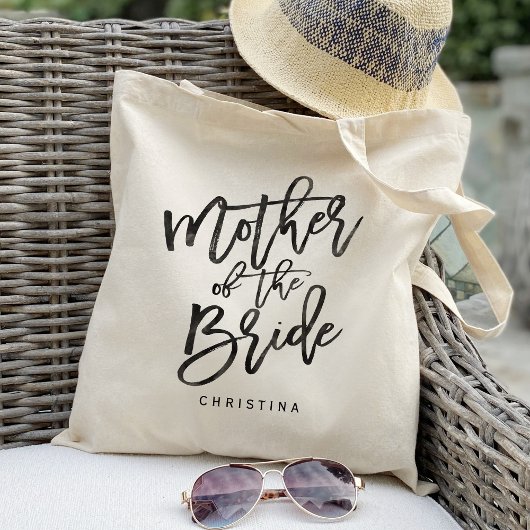 Calligrafie moeder van de bruid tote bag