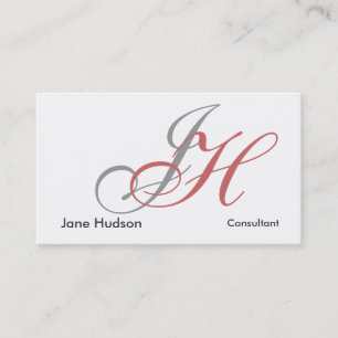 Calligrafie Monogram eenvoudig Visitekaartje