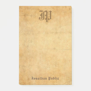  Calligrafie Monogram Elegante Sjabloon Post-it® Notes