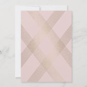 Calligrafie Monogram Gold Foil Blush Pink Weddensc Kaart (Achterkant)