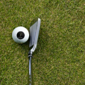 Calligrafie monogram waterverf letter I zwart Golfballen