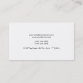 Calligrafie Monogram White Blue Visitekaartje (Achterkant)