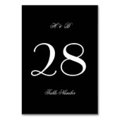 Calligrafie Monogram zwart-wit formeel huwelijk Kaart (Achterkant)