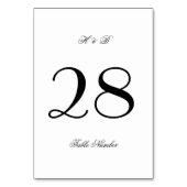 Calligrafie Monogram zwart-wit formeel huwelijk Kaart (Voorkant)