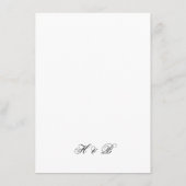 Calligrafie Monogram zwart-wit formeel huwelijk Menu (Achterkant)