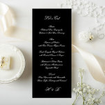 Calligrafie Monogram zwart-wit formeel huwelijk Menu<br><div class="desc">Dit formele, elegante en traditionele trouwmenu gebruikt kalligrafie en een monogram in zwarte tekst op wit papier. Dit schone en eenvoudige ontwerp met het gebruik van dit type van kalligrafiekmanuscript geeft het een waardig en statenloos blik. Perfect voor elke bruiloft, echter, zou geweldig zijn voor een zwarte stropdas bruiloft. Dit...</div>