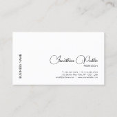 Calligrafie Naam Aangepast bedrijf Logo Elegant Visitekaartje (Achterkant)