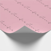 Calligrafie naam professionele effen roze vrouweli cadeaupapier (Hoek)