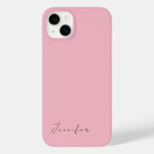 Calligrafie naam professionele effen roze vrouweli Case-Mate iPhone case (Achterkant)