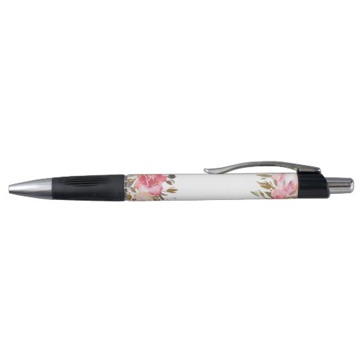 Calligrafie Naam Roze Floral Feminine Pen (Bovenkant)