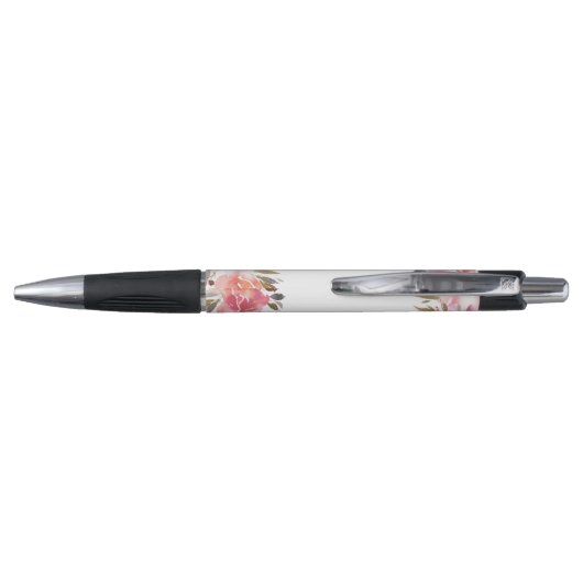 Calligrafie Naam Roze Floral Feminine Pen (Achterkant)