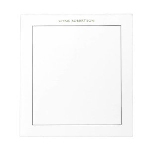 Calligrafie Naam Zwart Wit Aangepast Notitieblok