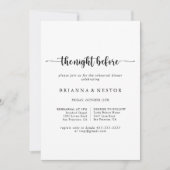 Calligrafie nacht voor het repetitief diner kaart (Voorkant)