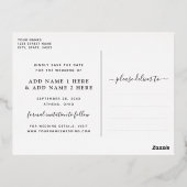 Calligrafie Namen Foto Opslaan Datum goud Folie Uitnodiging Briefkaart (Achterkant)