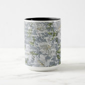 Calligrafie Namen van Christus || Grijs en zwart Mok (Midden)