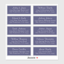 Calligrafie Navy Blue Wedding Guest Adresetiketten Sticker