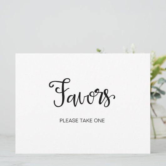 Calligrafie | "Neem alstublieft een"-teken Kaart (Staand voorkant)