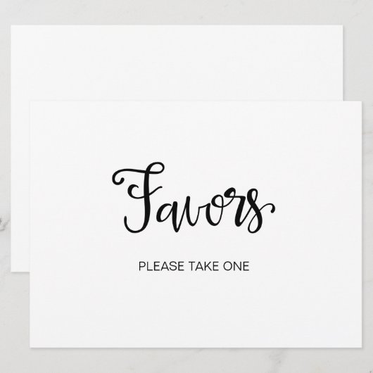 Calligrafie | "Neem alstublieft een"-teken Kaart (Voorkant / Achterkant)