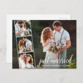 Calligrafie Net getrouwd 4 Foto Briefkaart (Voorkant / Achterkant)