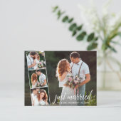 Calligrafie Net getrouwd 4 Foto Briefkaart (Staand voorkant)