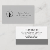 Calligrafie Nib Gold Freelance Writer Visitekaartje (Voorkant / Achterkant)