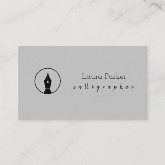 Calligrafie Nib Gold Freelance Writer Visitekaartje (Voorkant)