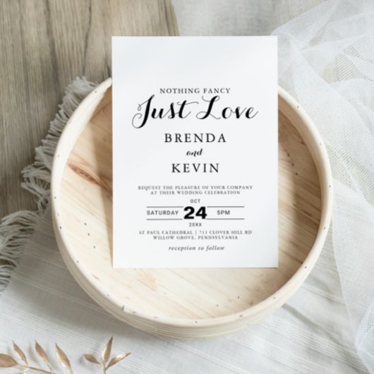 Calligrafie Niets Fancy Liefde Weddenschap Kaart