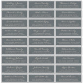 Calligrafie off-Black Wedding Guest Adresetiketten Sticker (Voorkant)