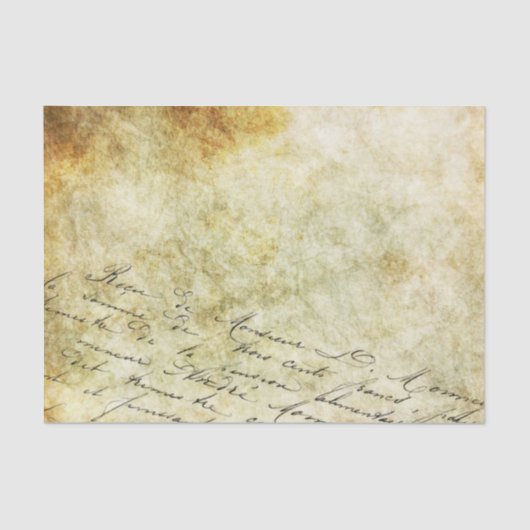 Calligrafie op een Gold- en Bronze-achtergrond Tissuepapier (Voorkant)