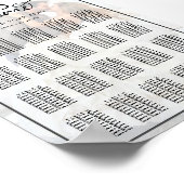 Calligrafie Overlay Photo Wedding Seding Chart Poster (Hoek)