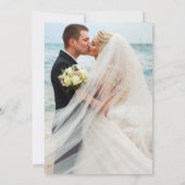 Calligrafie Overlay Weddenfoto Hartelijk dank Bedankkaart (Achterkant)