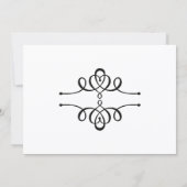 Calligrafie Paraplu Bruidsuitnodiging Kaart (Achterkant)