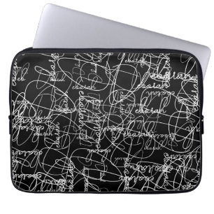 Calligrafie Patroonhandtekeningen Laptop Sleeve