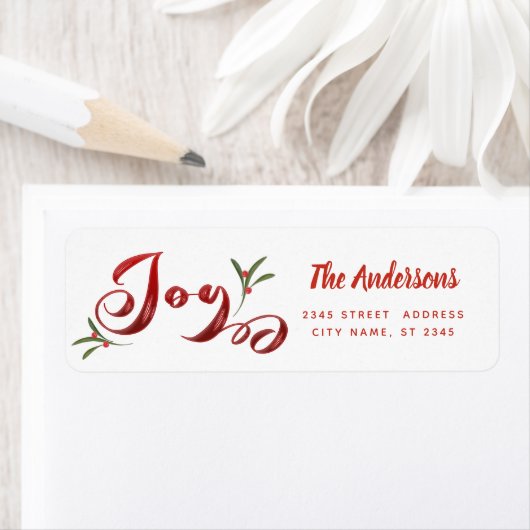 Calligrafie-plezier botanische feestdagen etiket (Insitu)