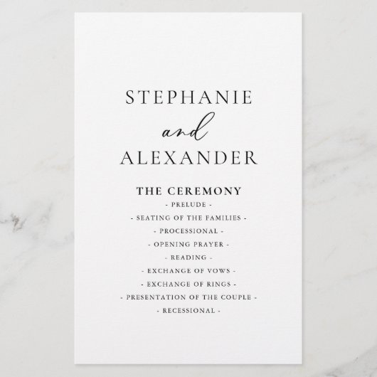 Calligrafie-programma Black and White Wedding (Voorkant)