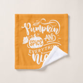 Calligrafie Pumpkin Spice en alles Nice Bad Handdoek (Wasdoekje)