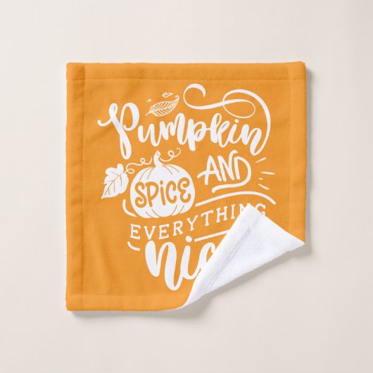 Calligrafie Pumpkin Spice en alles Nice Bad Handdoek (Wasdoekje)